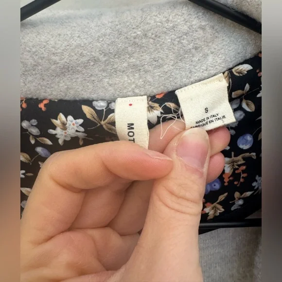 Anthropologie Moth Grey Long Wool Car Coat - Picture 4 of 6